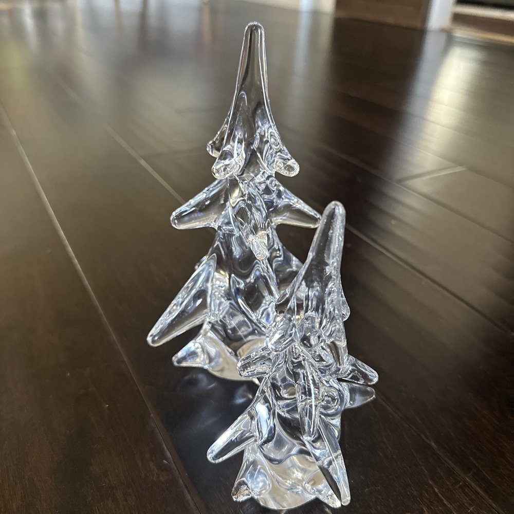 VTG Sigma The tasteseter 24 Lead Crystal 6" AND 8" Christmas Trees Japan - Picture 4 of 5